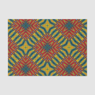 Bohemian Hippie Red Blue Yellow Cool Ethnic Tribal Tissue Paper