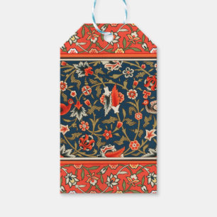 Bohemian Indo-Persian Floral Pattern Vintage Red Gift Tags