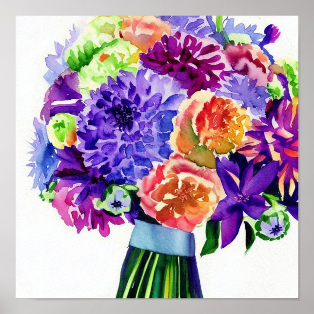  Bohemian Jewel Tones, Attendants Bouquet (C) Poster (Front)