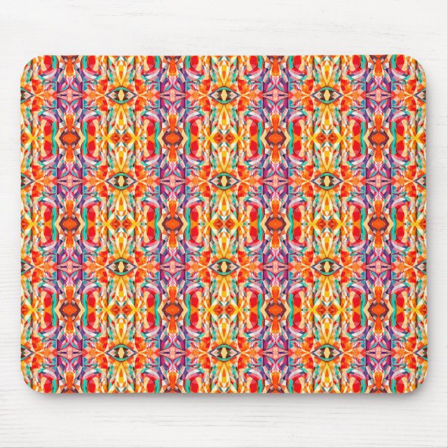 Bohemian Kaleidoscope Pattern Mouse Mat (Front)