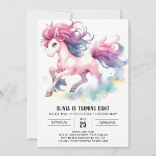 Bohemian Kids Horse Birthday Invitation