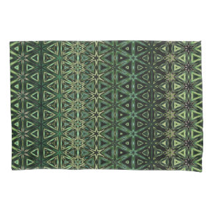 Bohemian Kitsch Green Pattern Pillowcase