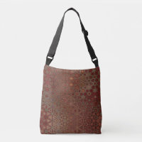 Bohemian Kitsch Rust Brown Floral Print Pattern