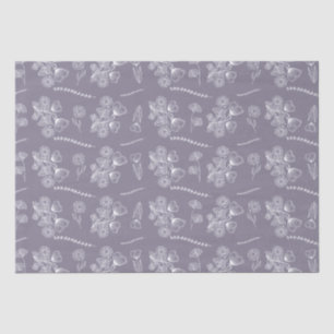 Bohemian Lavender Botanical Floral Tissue Paper