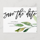 Bohemian Leaves Save the Date Photo Postcard<br><div class="desc">Bohemian Leaves Save the Date Photo Postcard</div>