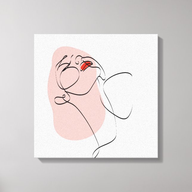 Bohemian Line Art Background Canvas Print (Front)