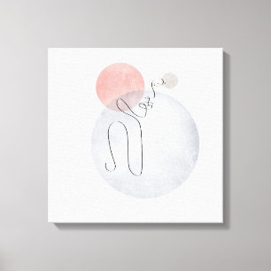 Bohemian Line Art Background Canvas Print