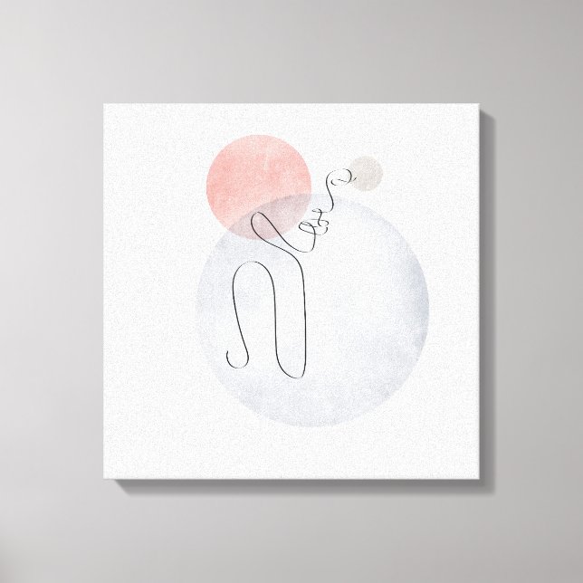 Bohemian Line Art Background Canvas Print (Front)