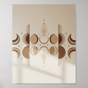 Bohemian Lunar Cycle Poster