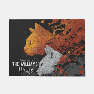 Bohemian Maine Coon Cat Mum Dad Outdoor Rug