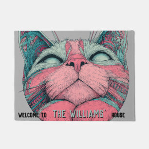 Bohemian MaineCoon Cat Mum Dad Home Decor Floormat Doormat