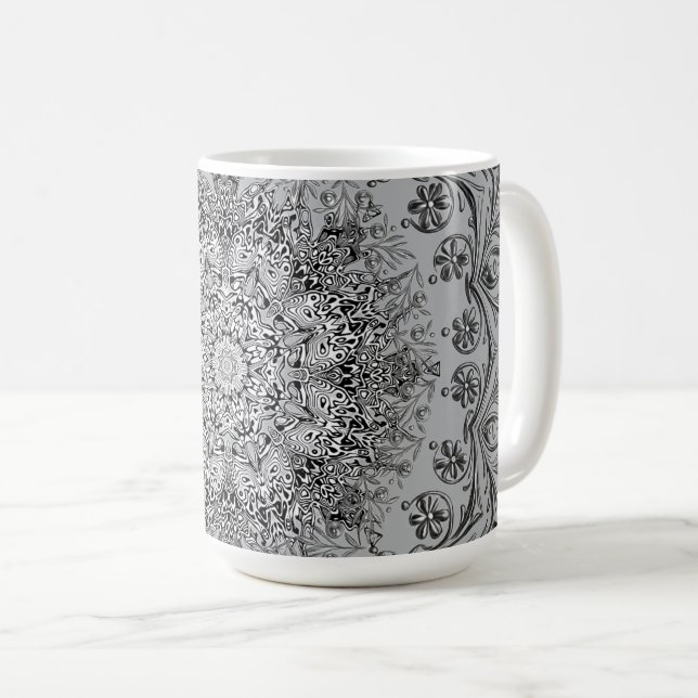 ​Bohemian Mandala Art Coffee Mug | Elegant Boho Ch (Front Right)