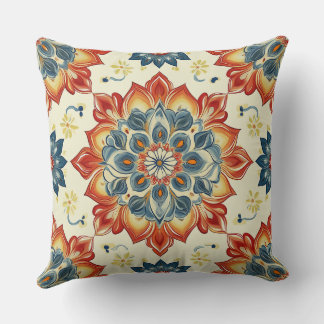 Bohemian Mandala Decorative Pillow