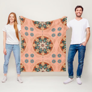 Bohemian Mandala Fleece Blanket