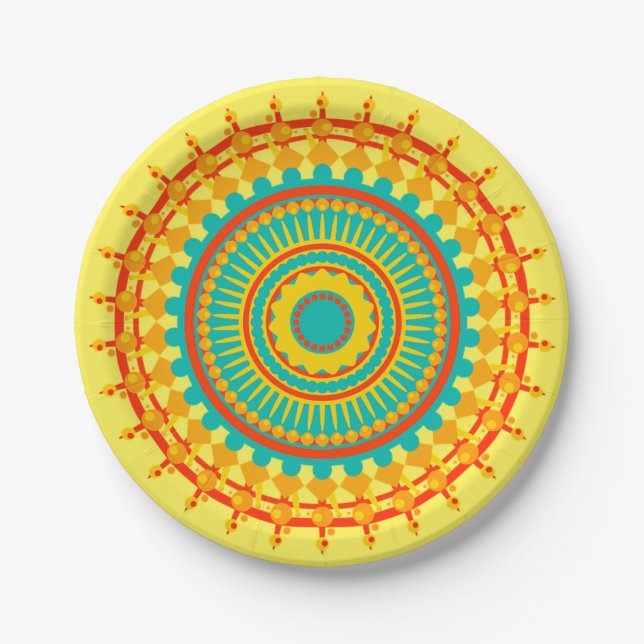 Bohemian Mandala Paper Plates (Front)