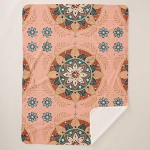 Bohemian Mandala Sherpa Blanket