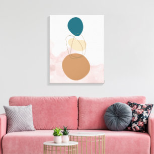 Bohemian Minimal Canvas Art – Neutral Aesthetic Wa