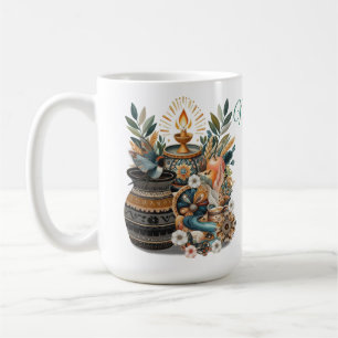 Bohemian mix of colours, flowers and decor themes coffee mug