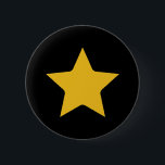 Bohemian Modern Boho Yellow Gold Star Black 6 Cm Round Badge<br><div class="desc">Bohemian Modern Boho Yellow Gold Star Black Button - encourage yourself to excel,  to be a star,  or tell other people they deserve a gold star with this cute button. Place it on your coat,  your top,  you backpack or pin your scarf together with this simple button.</div>