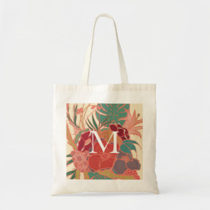 Bohemian Monogram Floral Vintage Budget Tote Bag