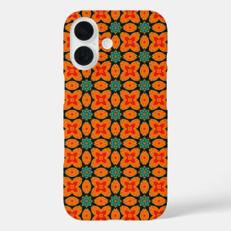 Bohemian Moroccan Geometric Floral Pattern iPhone 16 Case