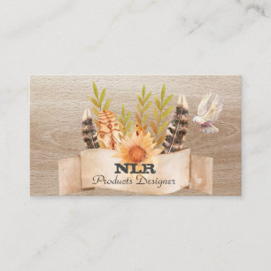 Bohemian Neutral Colours Business Card
