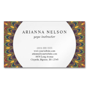 Bohemian Oval Mandala Business Card