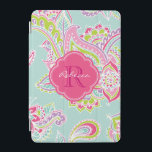 Bohemian Paisley Custom Monogram iPad Mini Cover<br><div class="desc">Add a touch of boho charm to your device with this colourful hand-drawn paisley iPad case! Featuring an intricate, artistic bohemian paisley pattern, this case brings a vibrant and stylish look to your tablet. Customise it with your name or monogram initials for a personal touch. Available in a variety of...</div>