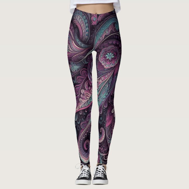 Bohemian Paisley no 11 Leggings (Front)
