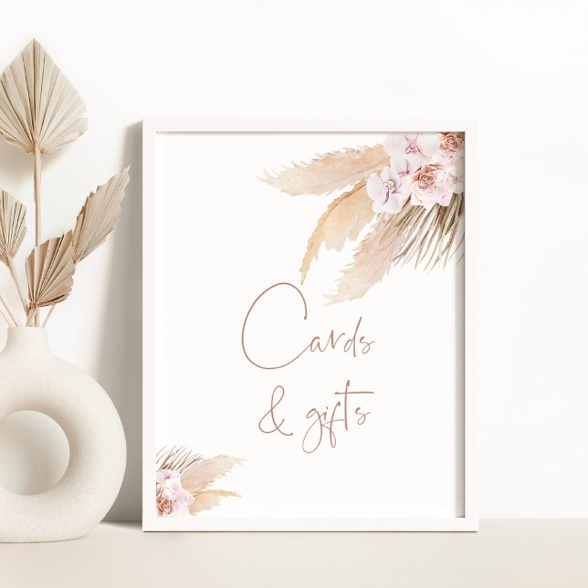 Bohemian pampas grass Cards and gifts Poster (Creator Uploaded)