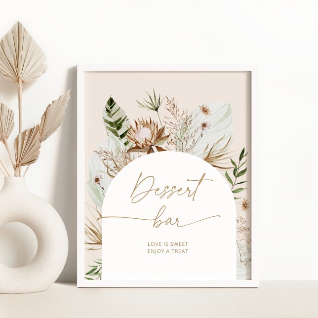 Bohemian pampas grass Dessert bar Poster (Creator Uploaded)