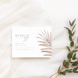 Bohemian Pampas Grass Wedding RSVP Enclosure Card