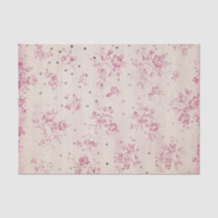 Bohemian pastel pink stripes floral polka dots tissue paper