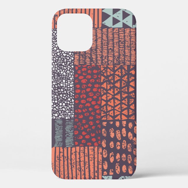 Bohemian patchwork: hand-drawn seamless design. Case-Mate iPhone case (Back)