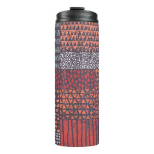 Bohemian patchwork: hand-drawn seamless design. thermal tumbler