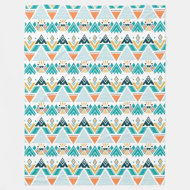 Bohemian Pattern Fleece Blanket (Front)