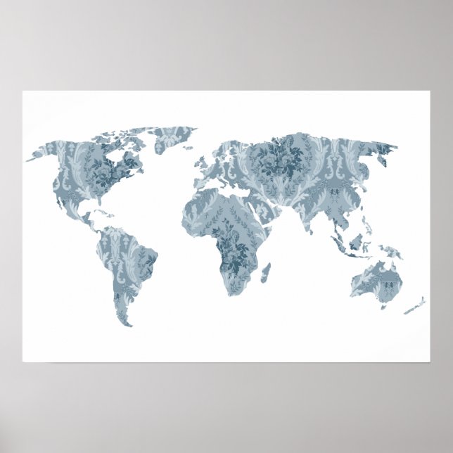 Bohemian Patterned World Map | Traveler | Poster (Front)