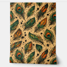 Bohemian Peacock Feathers Pattern