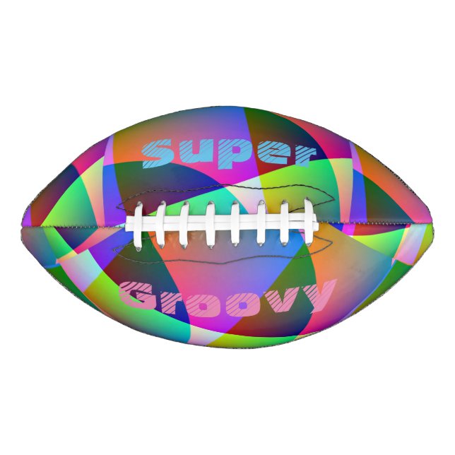 Bohemian Psychedelic Hippie Rainbow football American Football (Front)