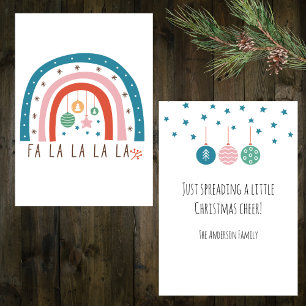 Bohemian Rainbow Christmas  Holiday Card