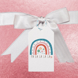 Bohemian Rainbow Christmas Holiday Gift Tags