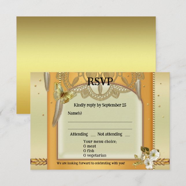Bohemian Retro Dreamcatcher Wedding RSVP Card (Front/Back)
