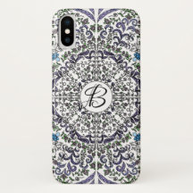 Bohemian rhapsody intricate floral monogram