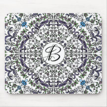 Bohemian rhapsody intricate floral monogram