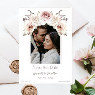 Bohemian Rose Arch Photo  Save The Date