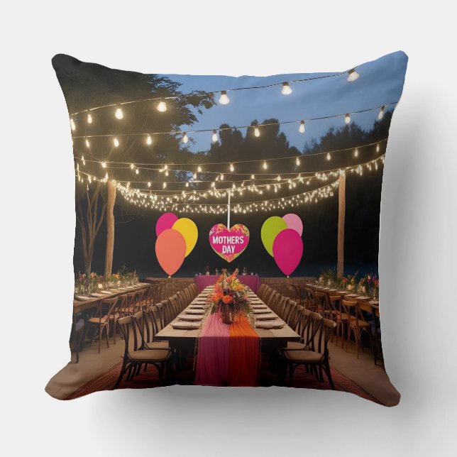 Bohemian Rustic Mother's Day Evening Cushion (Front)