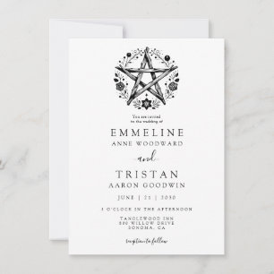 Bohemian Rustic Nature Pagan Wicca Wedding Invitation