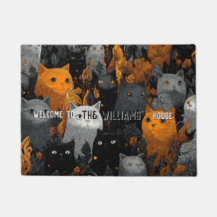 Bohemian Savannah House Cat Flat Warming Gift Doormat
