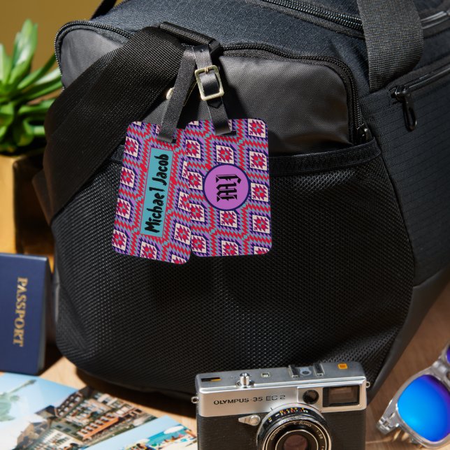 Bohemian seamless Colourful pattern Luggage Tag (Front & Back)