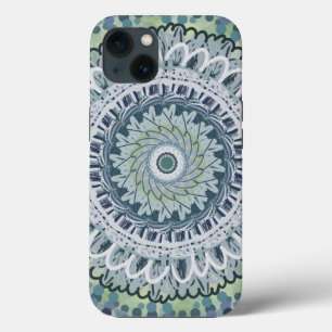 Bohemian Shabby Chic Mandala Dot Art Design iPhone 13 Case